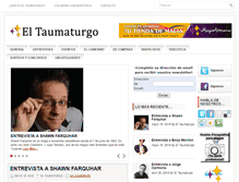 Tablet Screenshot of eltaumaturgo.com
